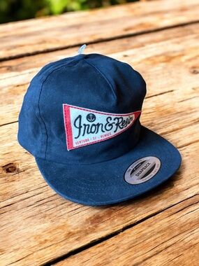 Iron & Resin Pendant Navy Hipster Hat